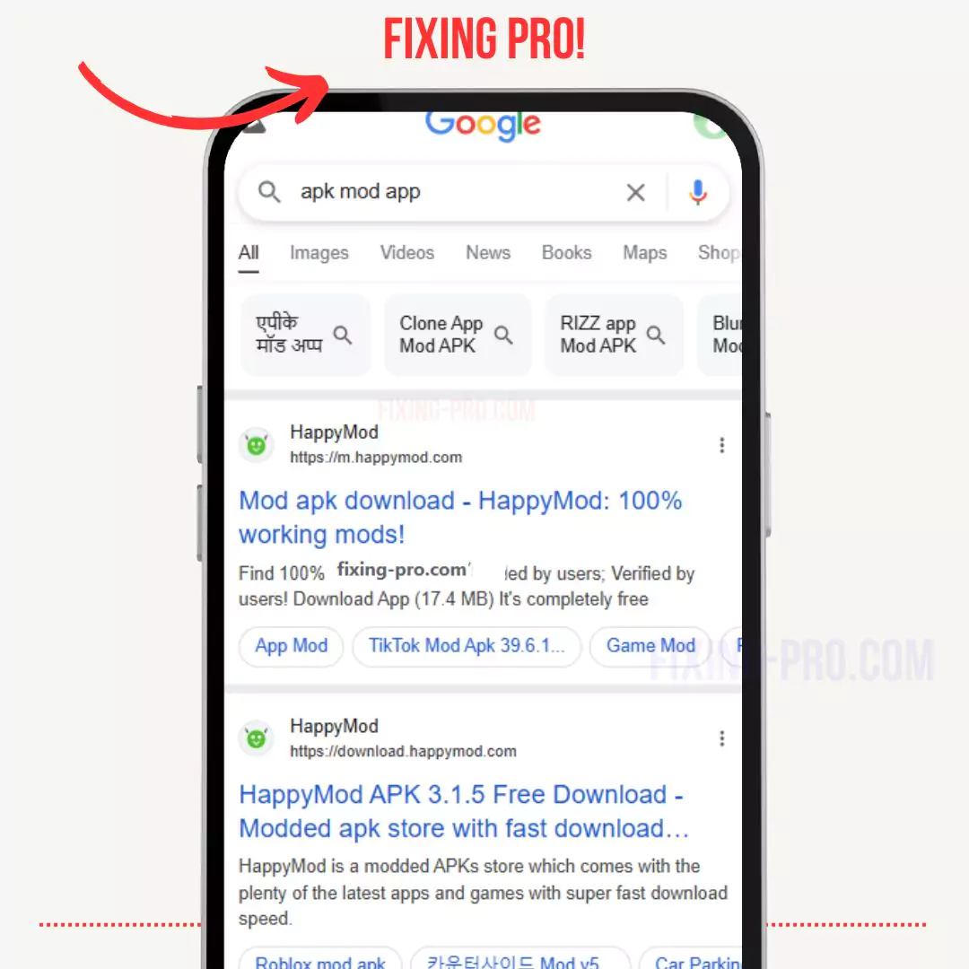 google searched for the mod apps